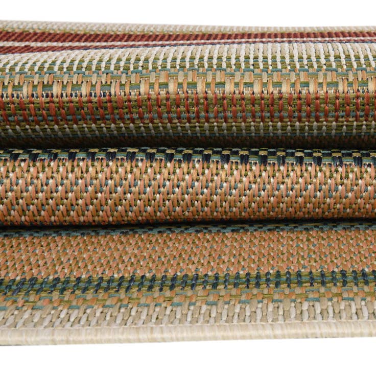 Detail image of 3' 3 x 3' 3 Easy-Clean Baja Indoor / Outdoor Round Rug
