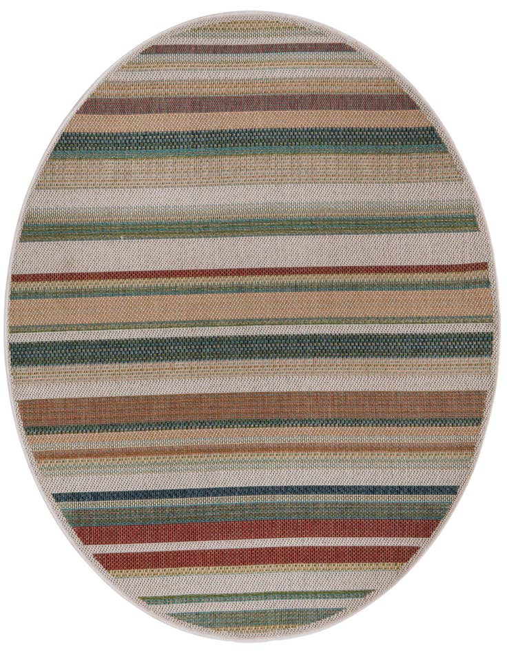 Detail image of 5' 3 x 5' 3 Easy-Clean Baja Indoor / Outdoor Round Rug