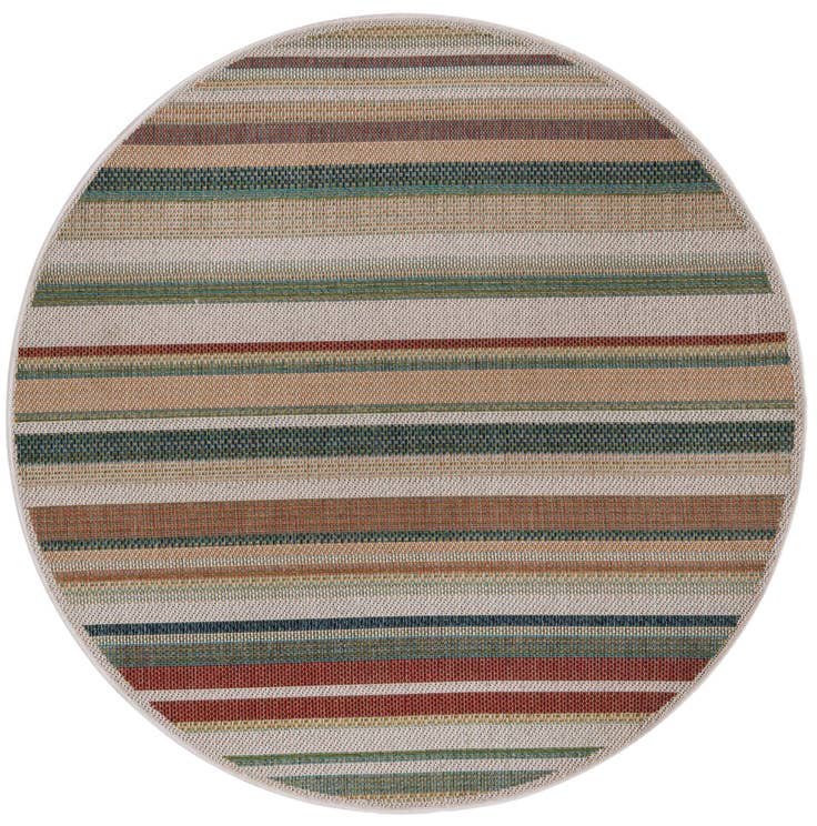 Detail image of 5' 3 x 5' 3 Easy-Clean Baja Indoor / Outdoor Round Rug