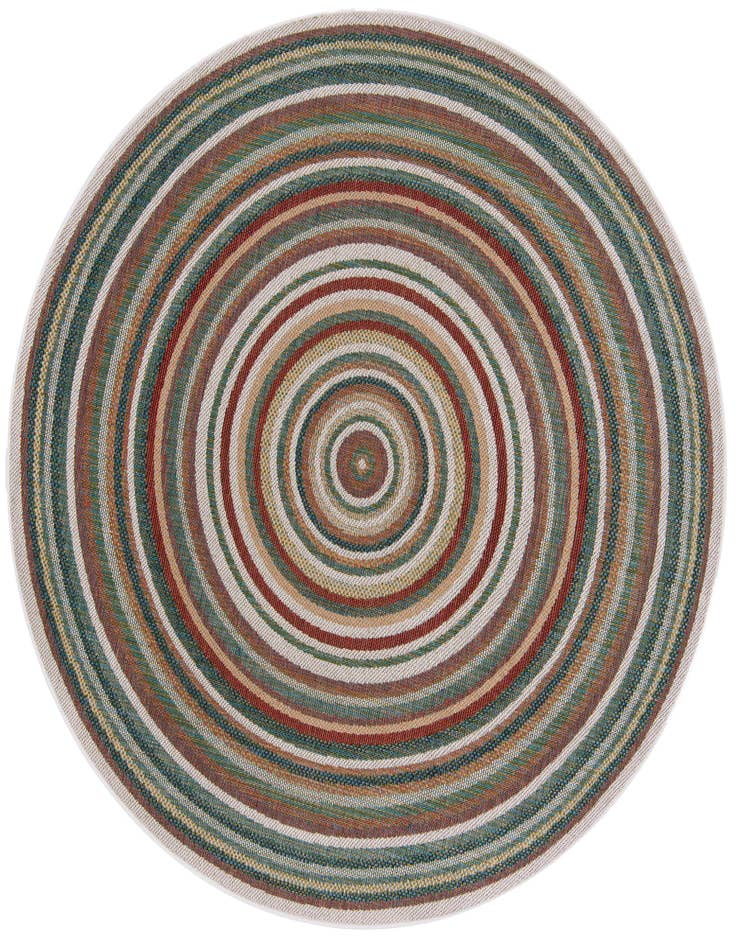 Detail image of 7' 10 x 7' 10 Easy-Clean Baja Indoor / Outdoor Round Rug