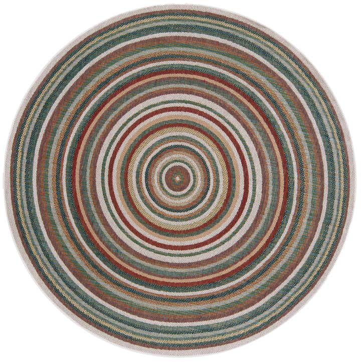 7' 10 x 7' 10 Easy-Clean Baja Indoor / Outdoor Round Rug