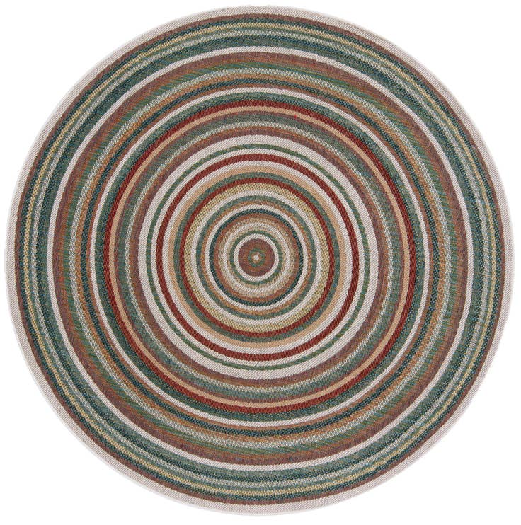 Detail image of 7' 10 x 7' 10 Easy-Clean Baja Indoor / Outdoor Round Rug