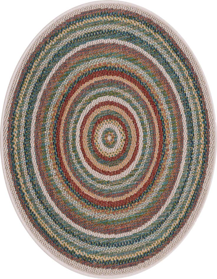 Detail image of 3' 3 x 3' 3 Easy-Clean Baja Indoor / Outdoor Round Rug