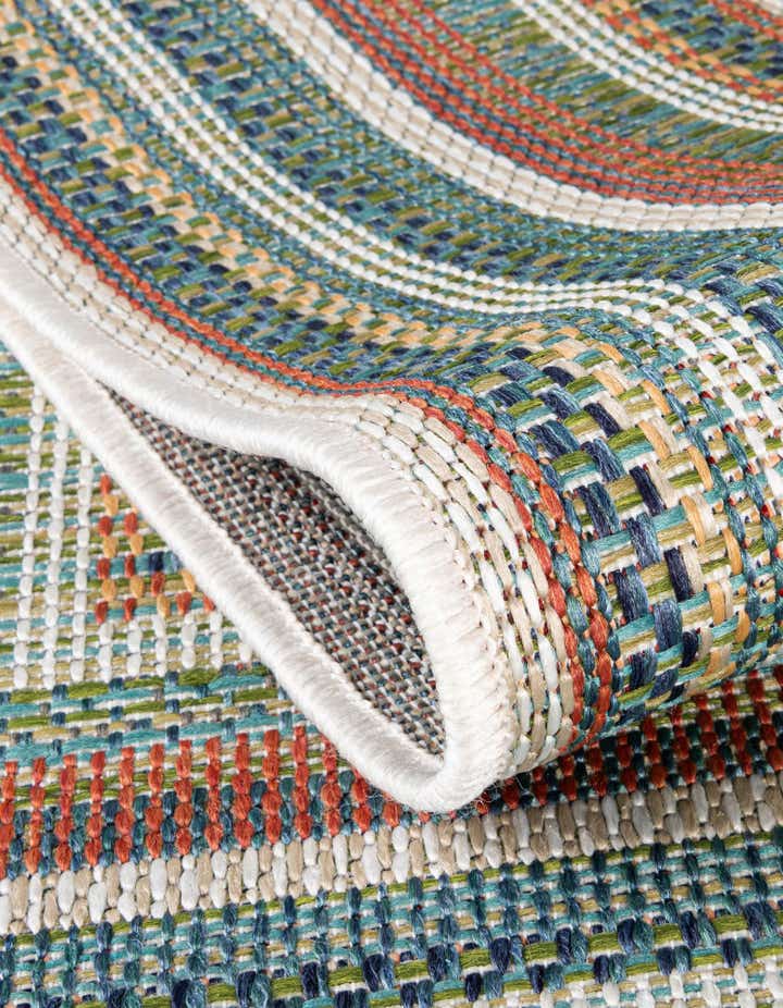 3' 3 x 3' 3 Easy-Clean Baja Indoor / Outdoor Round Rug