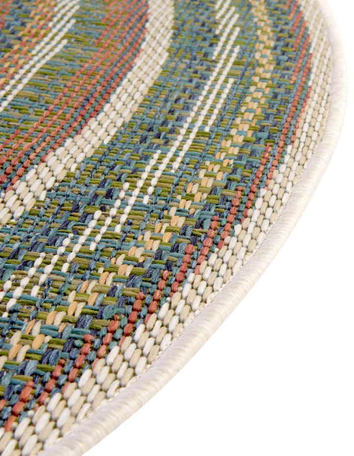 3' 3 x 3' 3 Easy-Clean Baja Indoor / Outdoor Round Rug