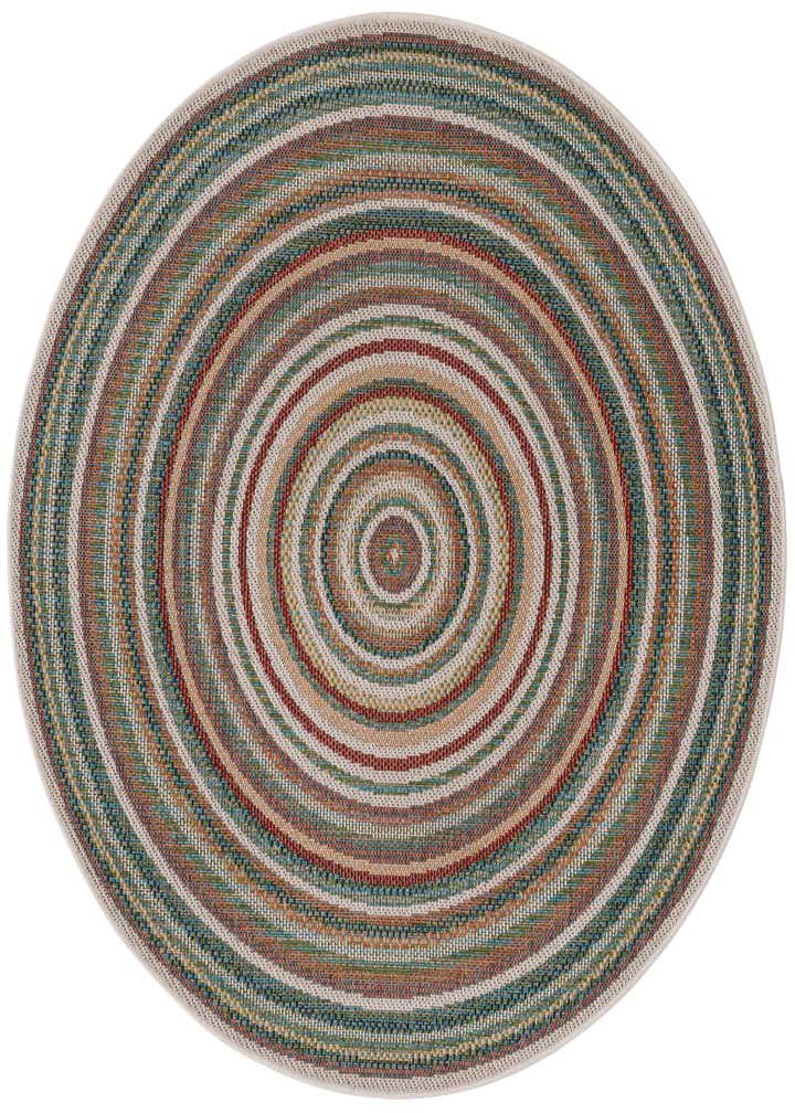 5' 3 x 5' 3 Easy-Clean Baja Indoor / Outdoor Round Rug
