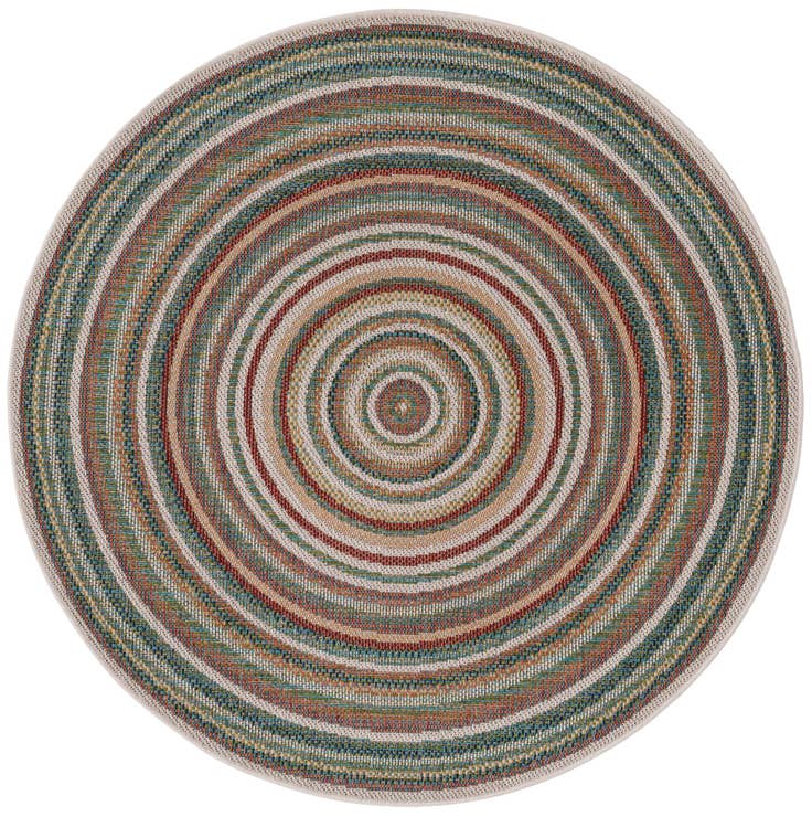 Detail image of 5' 3 x 5' 3 Easy-Clean Baja Indoor / Outdoor Round Rug