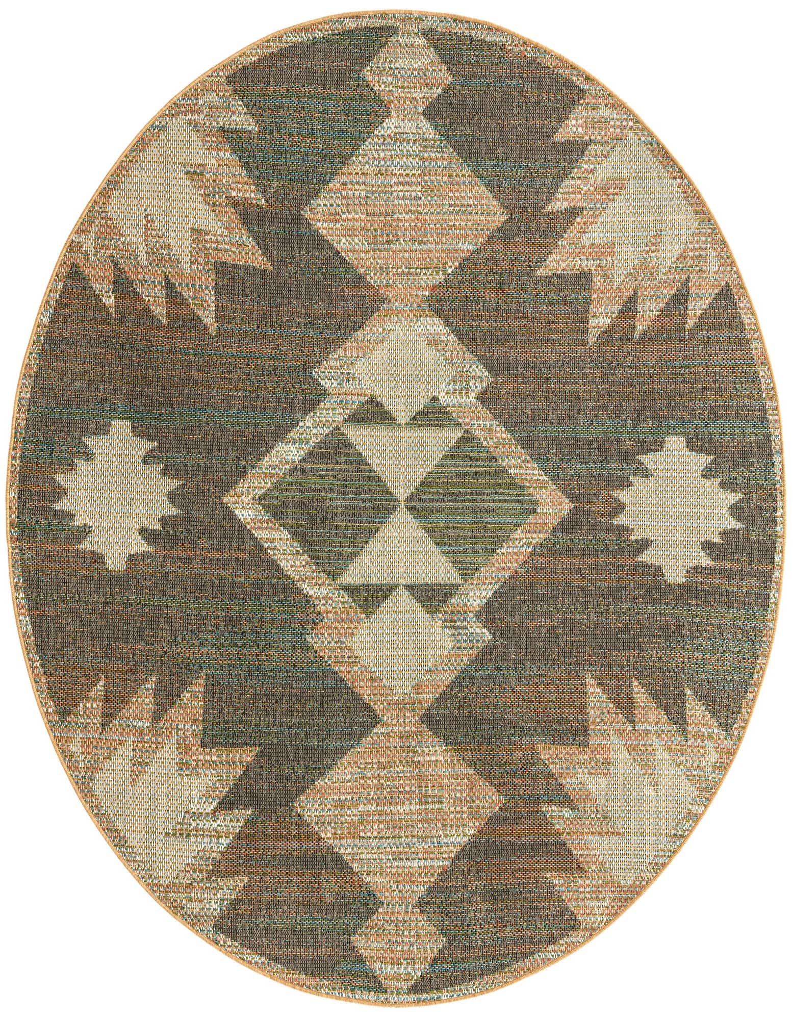 7' 10 x 7' 10 Easy-Clean Baja Indoor / Outdoor Round Rug