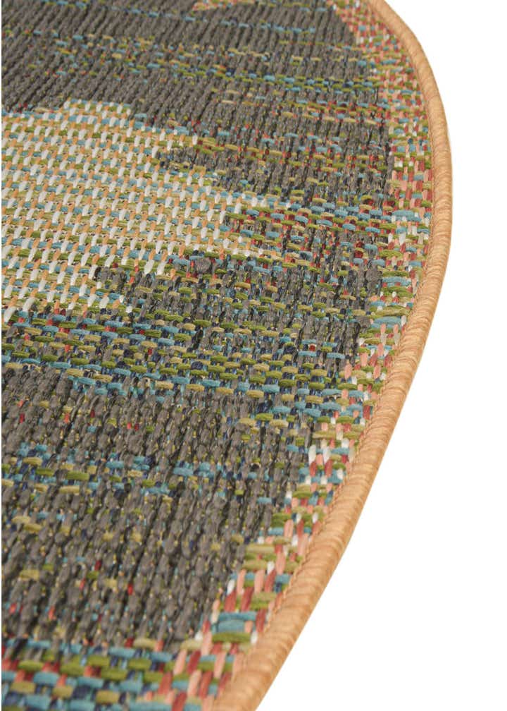 3' 3 x 3' 3 Easy-Clean Baja Indoor / Outdoor Round Rug