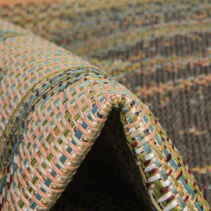 Detail image of 7' 10 x 7' 10 Easy-Clean Baja Indoor / Outdoor Round Rug