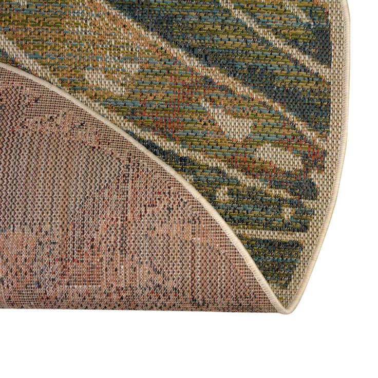 Detail image of 6' x 6' Easy-Clean Baja Indoor / Outdoor Round Rug