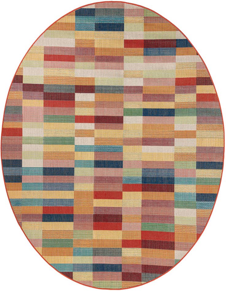 Detail image of 10' x 10' Easy-Clean Baja Indoor / Outdoor Round Rug