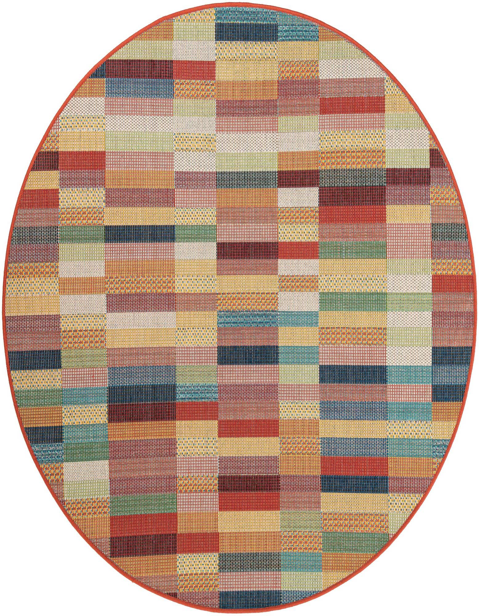 6' 1 x 6' 1 Easy-Clean Baja Indoor / Outdoor Round Rug
