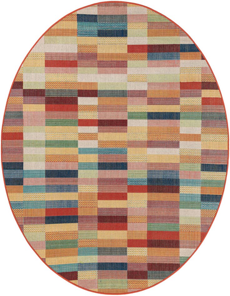 Detail image of 7' 10 x 7' 10 Easy-Clean Baja Indoor / Outdoor Round Rug
