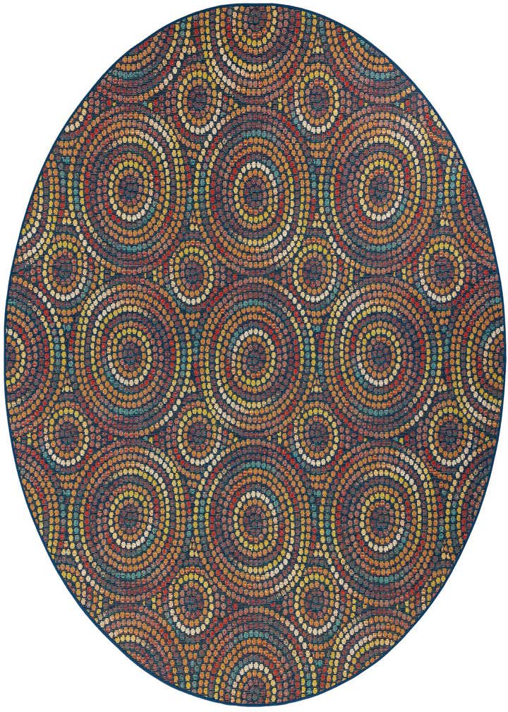 10' x 10' Easy-Clean Baja Indoor / Outdoor Round Rug