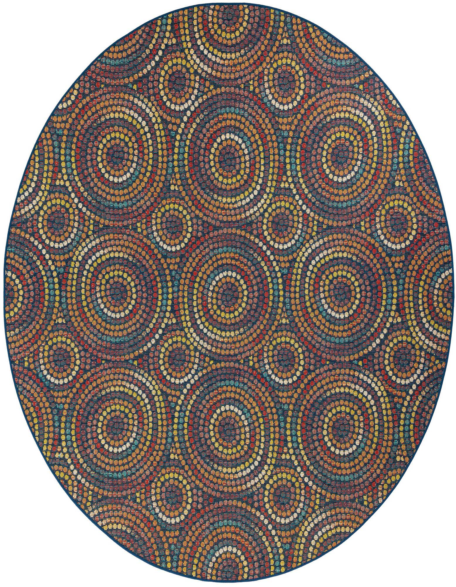 10' x 10' Easy-Clean Baja Indoor / Outdoor Round Rug