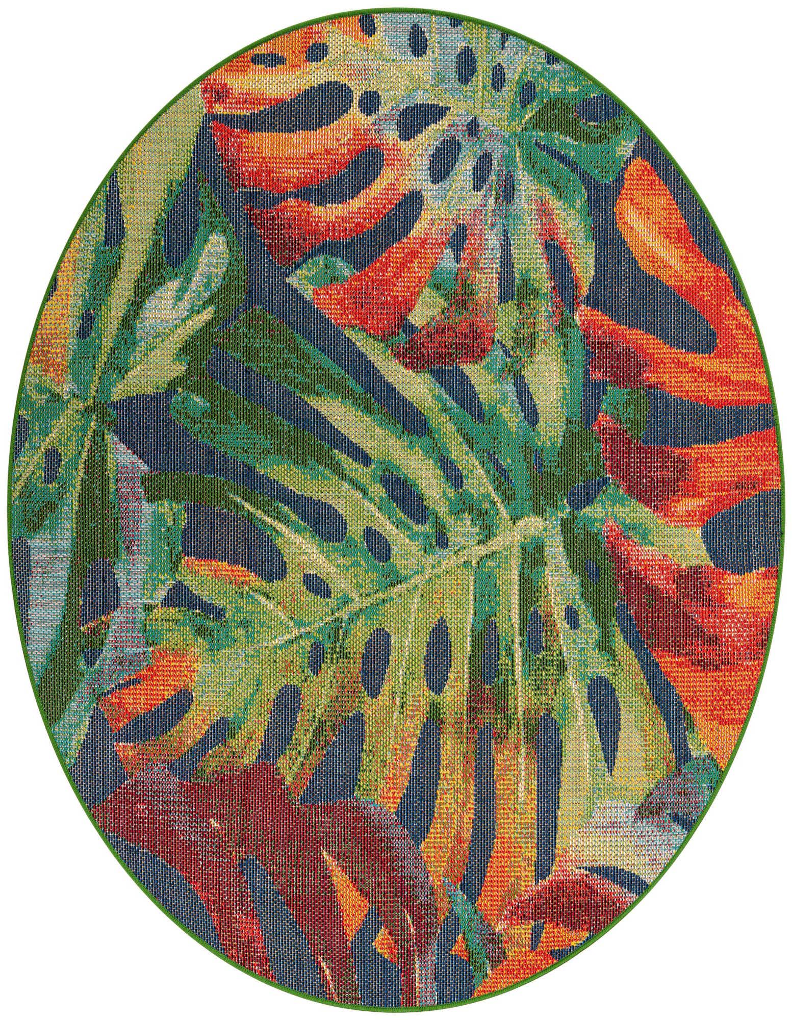 6' 1 x 6' 1 Easy-Clean Baja Indoor / Outdoor Round Rug