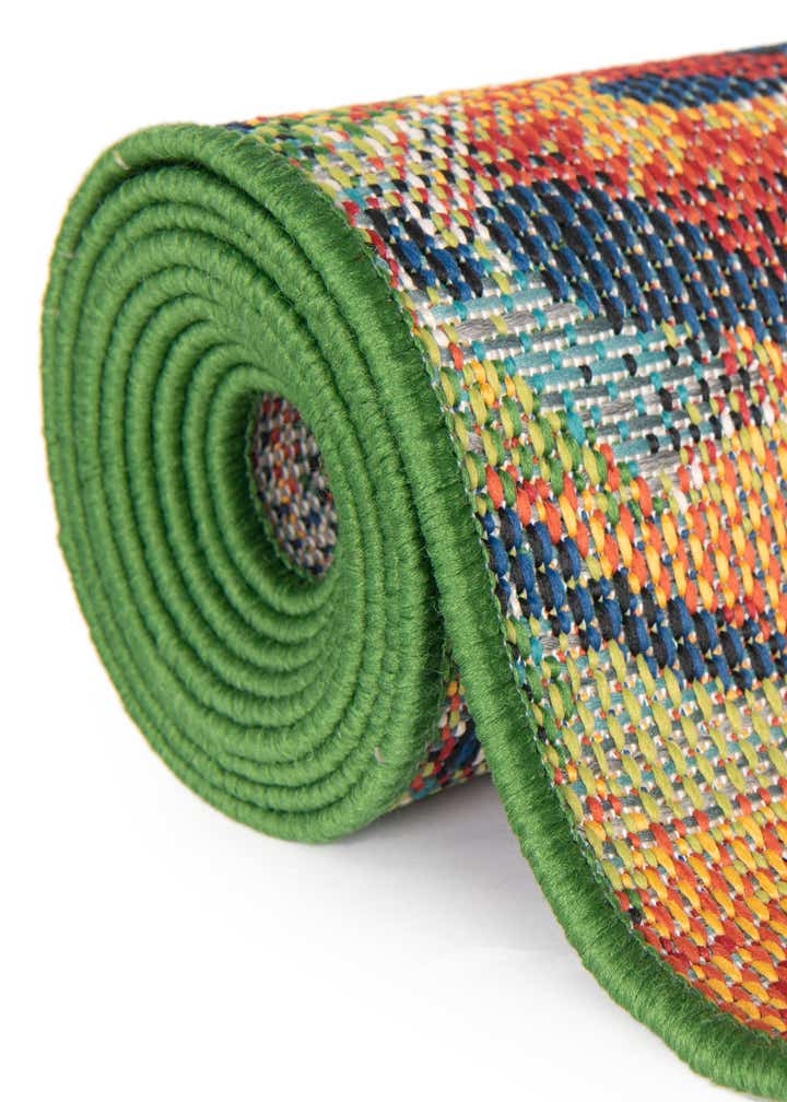 3' 3 x 3' 3 Easy-Clean Baja Indoor / Outdoor Round Rug