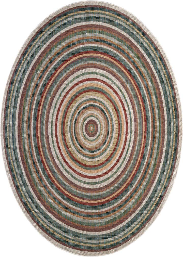 10' x 10' Easy-Clean Baja Indoor / Outdoor Round Rug