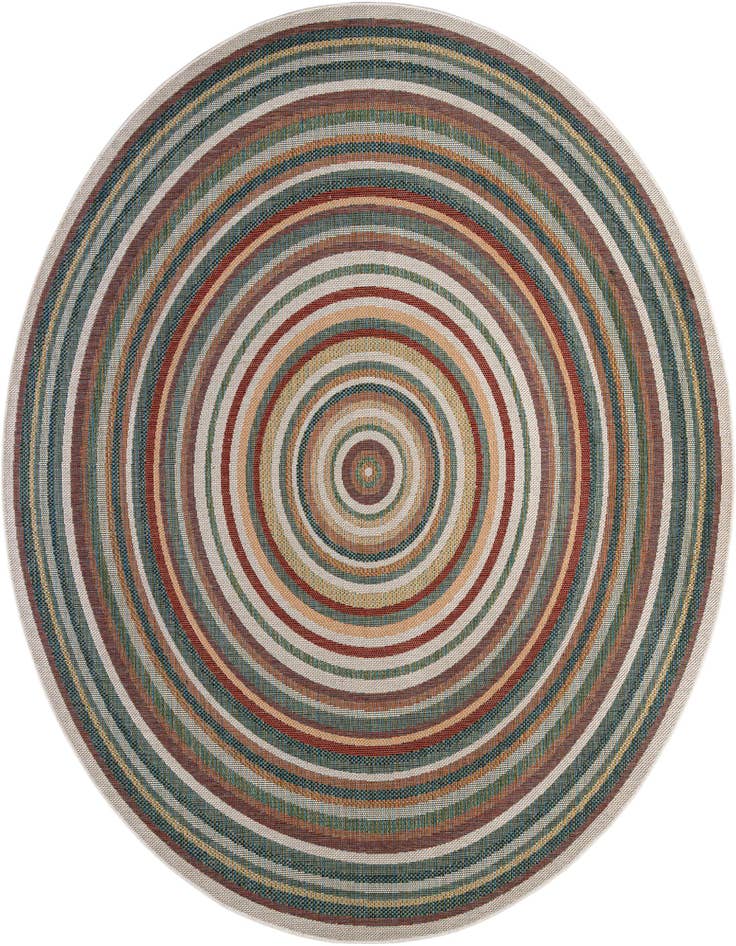 Detail image of 10' x 10' Easy-Clean Baja Indoor / Outdoor Round Rug