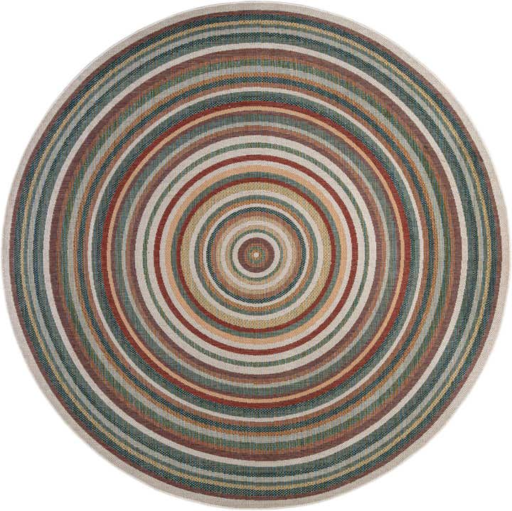 10' x 10' Easy-Clean Baja Indoor / Outdoor Round Rug