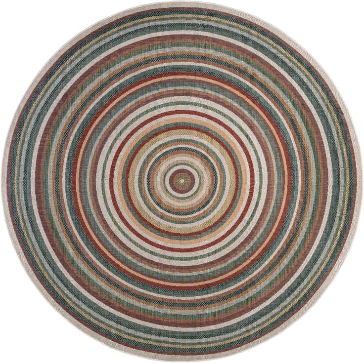 Detail image of 10' x 10' Easy-Clean Baja Indoor / Outdoor Round Rug