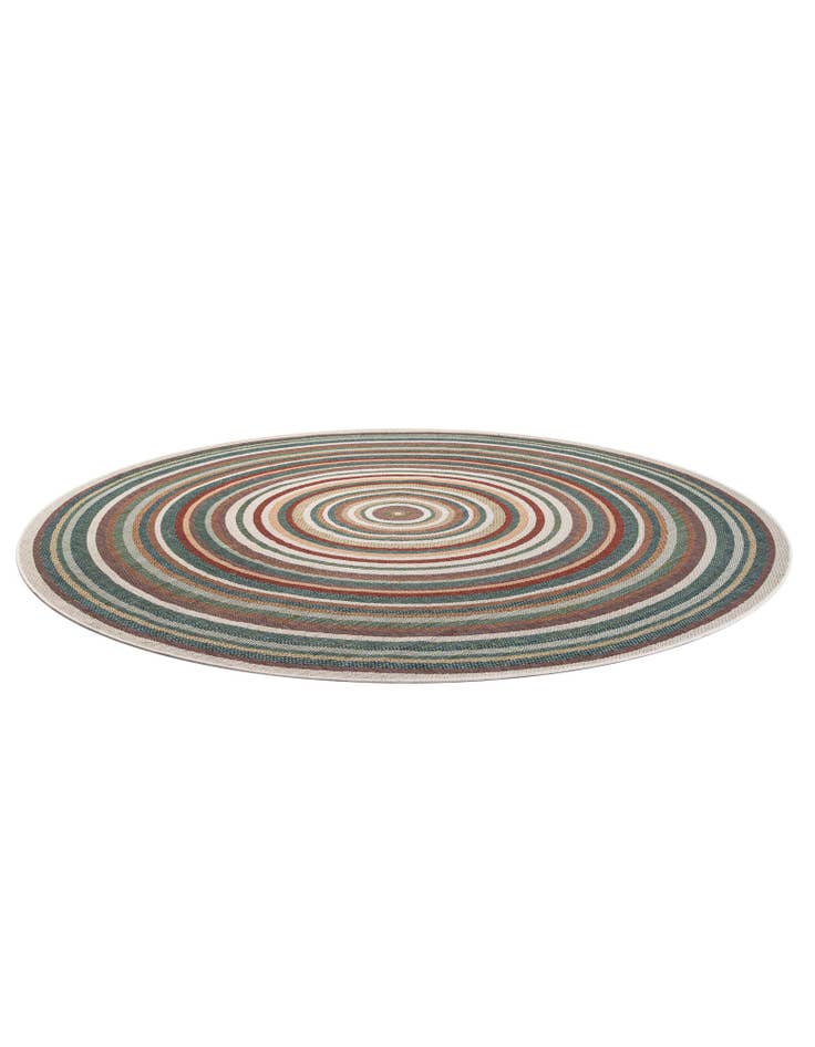 Detail image of 10' x 10' Easy-Clean Baja Indoor / Outdoor Round Rug