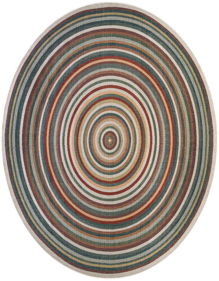 Detail image of 12' x 12' Easy-Clean Baja Indoor / Outdoor Round Rug