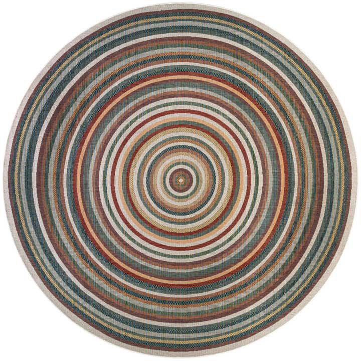 12' x 12' Easy-Clean Baja Indoor / Outdoor Round Rug