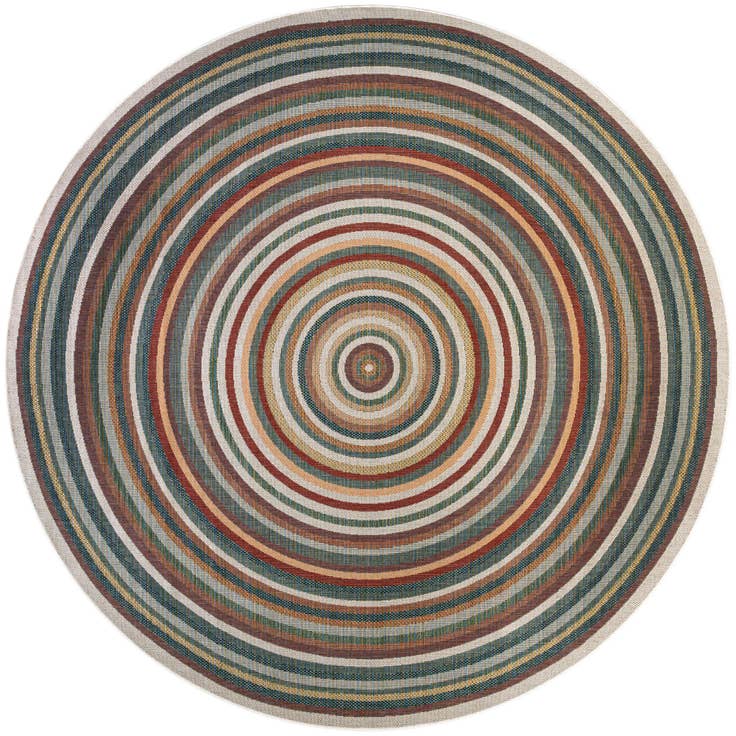 Detail image of 12' x 12' Easy-Clean Baja Indoor / Outdoor Round Rug