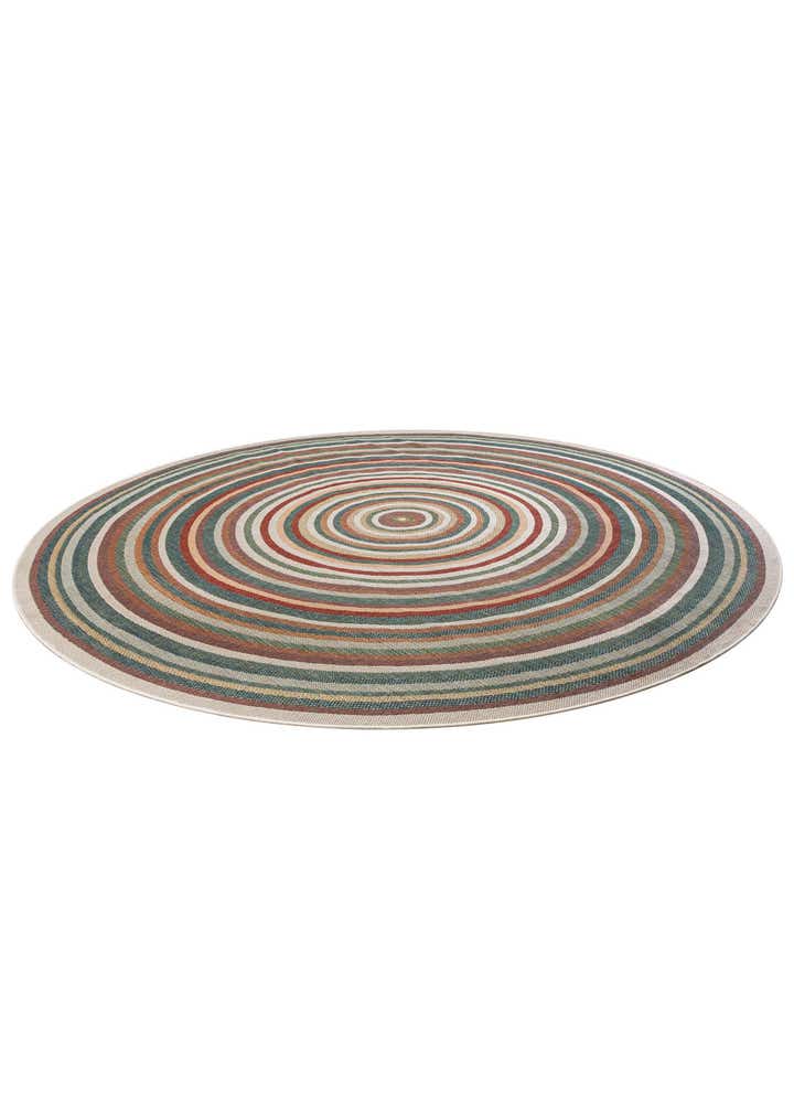 12' x 12' Easy-Clean Baja Indoor / Outdoor Round Rug