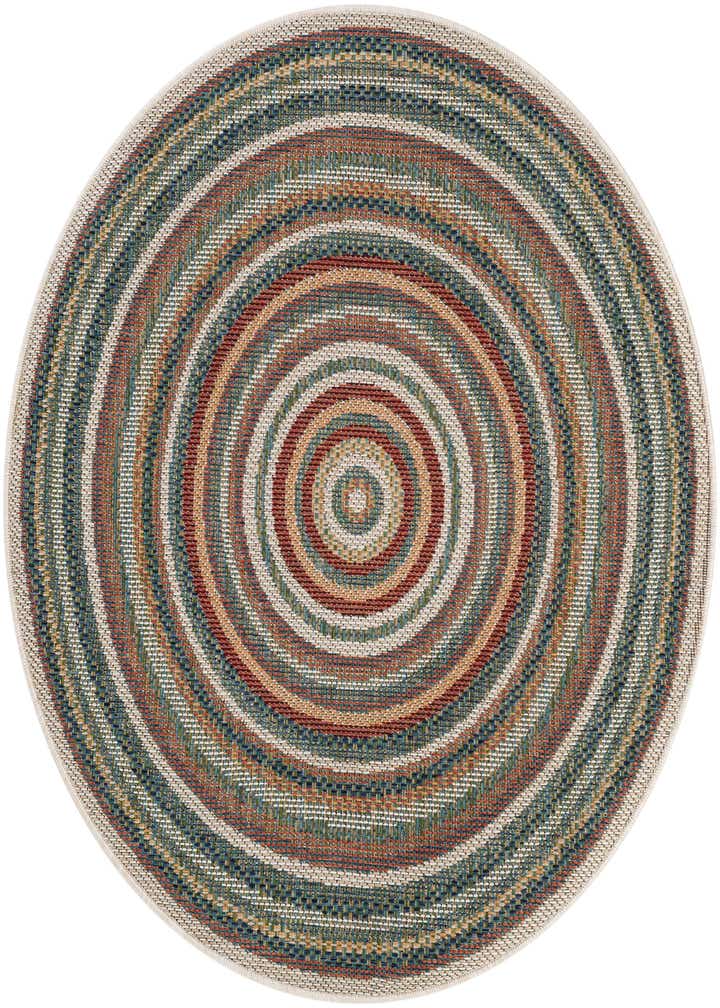 4' x 4' Easy-Clean Baja Indoor / Outdoor Round Rug