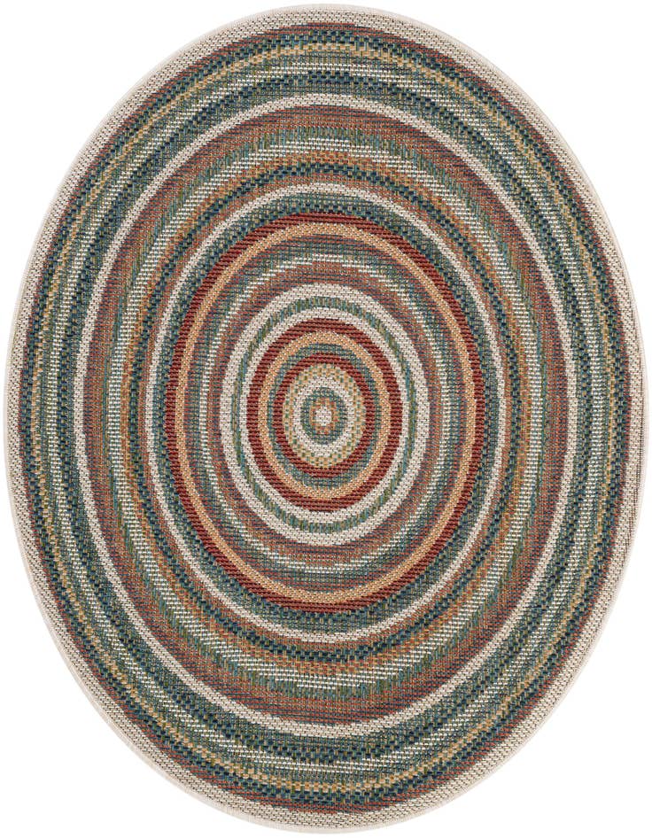 Detail image of 4' x 4' Easy-Clean Baja Indoor / Outdoor Round Rug
