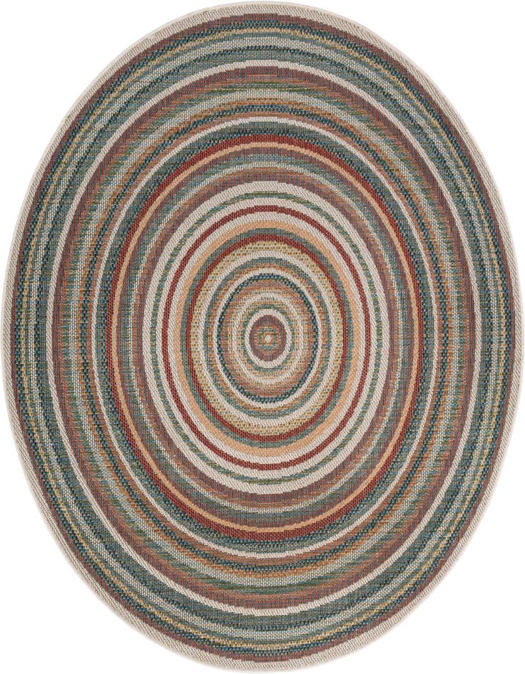Detail image of 6' x 6' Easy-Clean Baja Indoor / Outdoor Round Rug