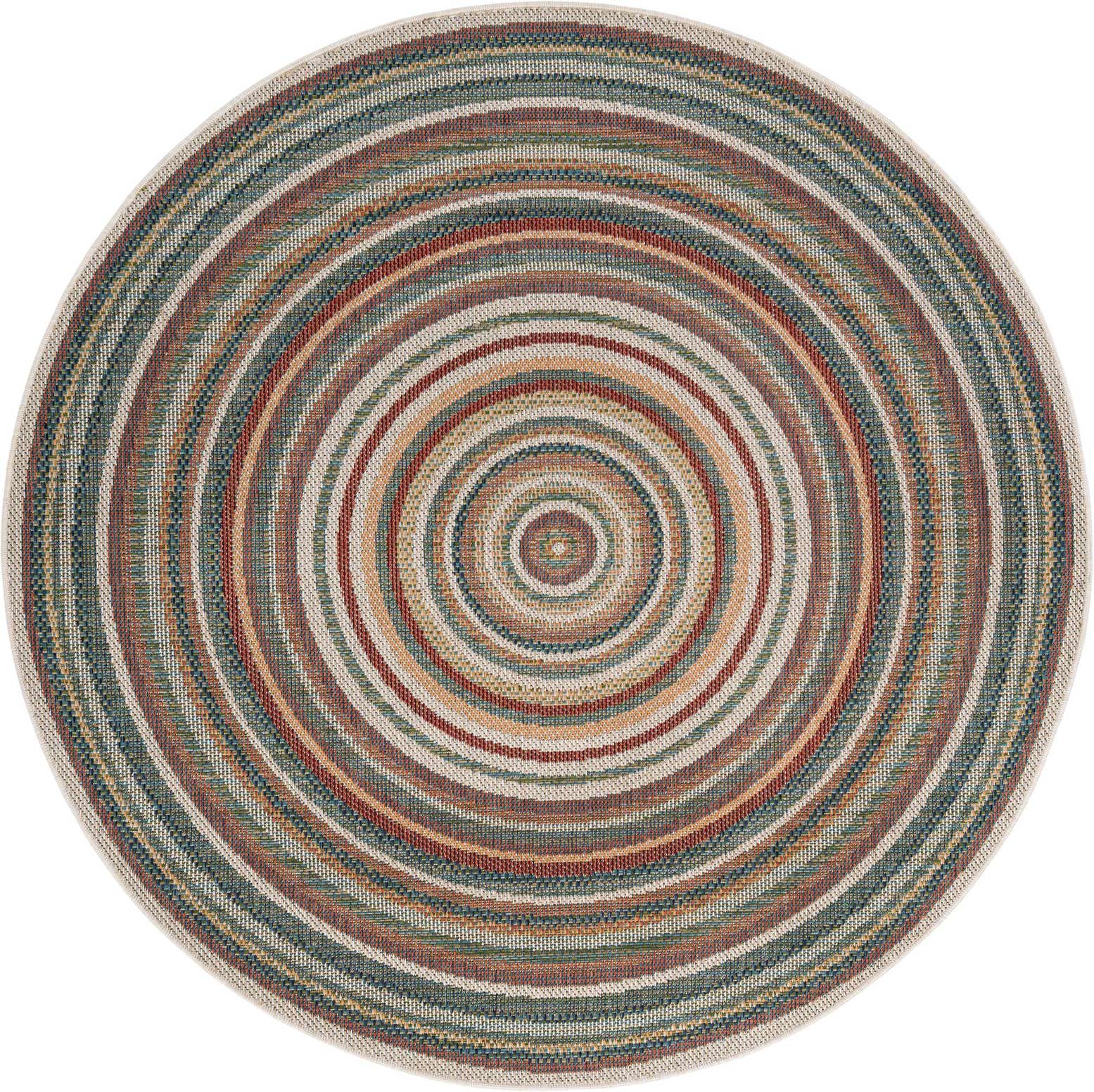 6' x 6' Easy-Clean Baja Indoor / Outdoor Round Rug