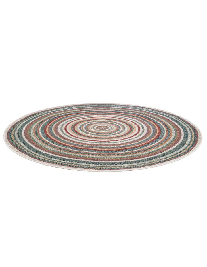 6' x 6' Easy-Clean Baja Indoor / Outdoor Round Rug