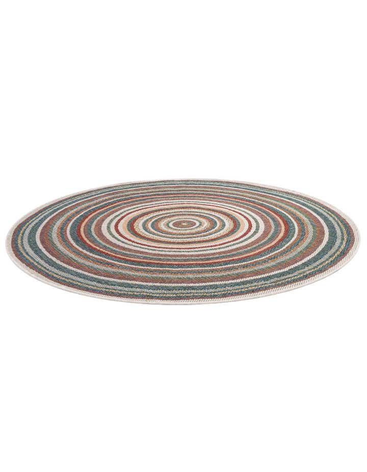 6' x 6' Easy-Clean Baja Indoor / Outdoor Round Rug