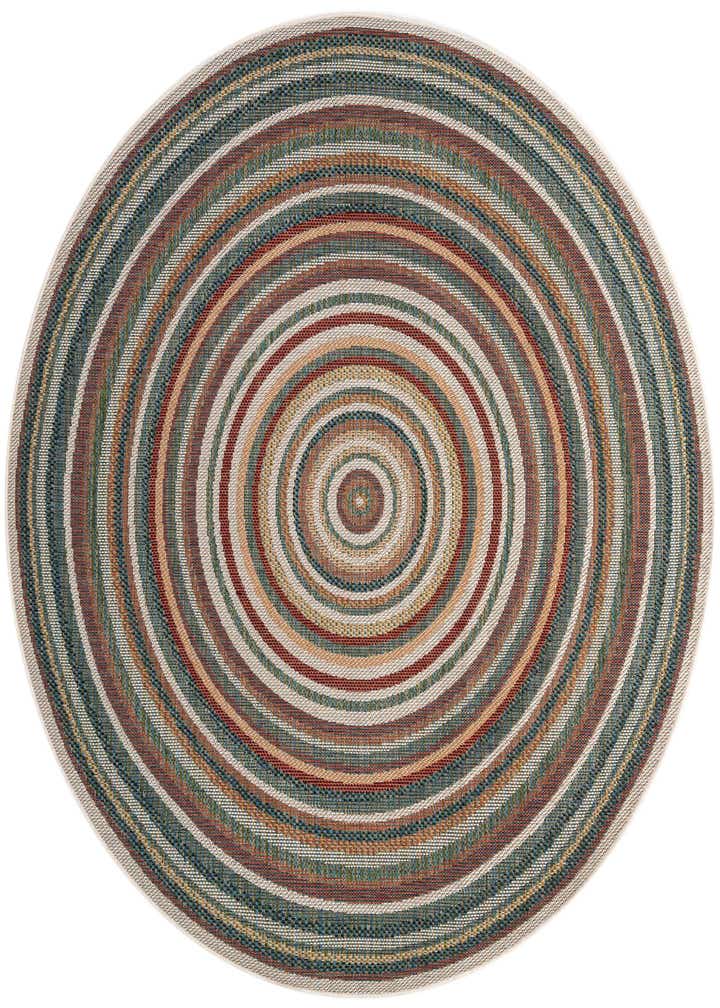 7' x 7' Easy-Clean Baja Indoor / Outdoor Round Rug