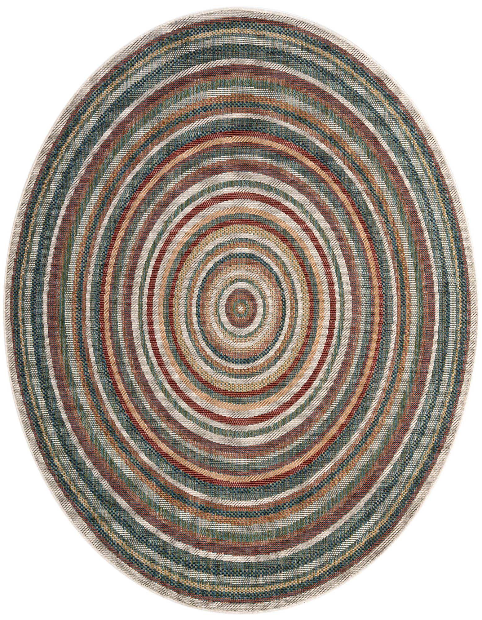 7' x 7' Easy-Clean Baja Indoor / Outdoor Round Rug