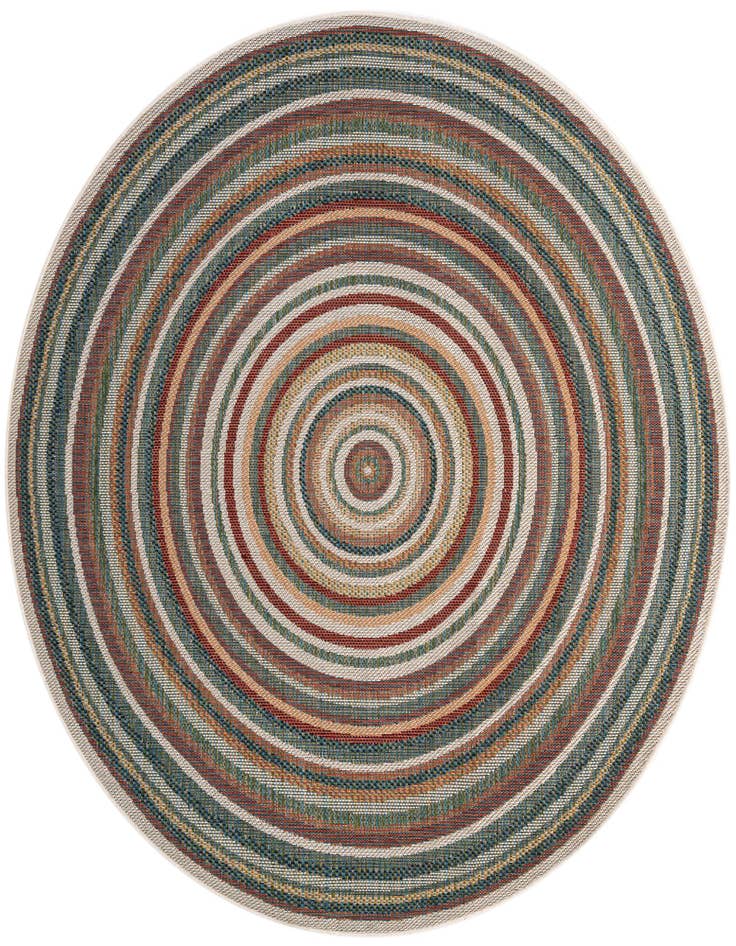 Detail image of 7' x 7' Easy-Clean Baja Indoor / Outdoor Round Rug
