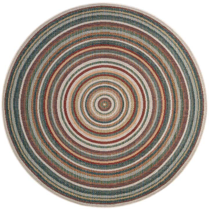7' x 7' Easy-Clean Baja Indoor / Outdoor Round Rug