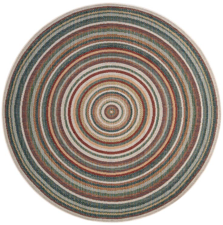 Detail image of 7' x 7' Easy-Clean Baja Indoor / Outdoor Round Rug