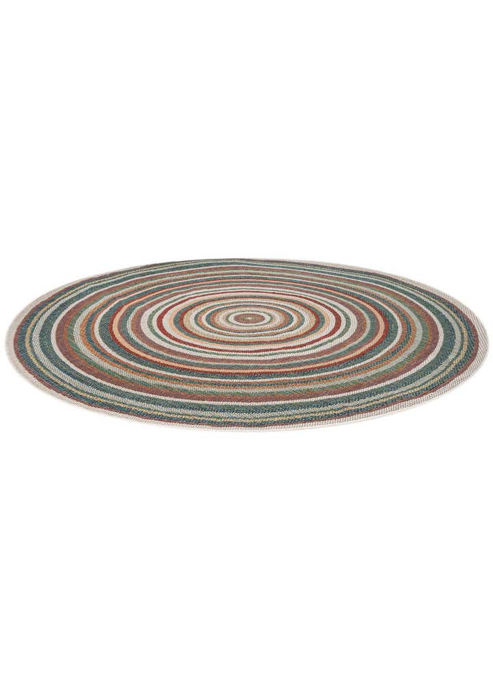 7' x 7' Easy-Clean Baja Indoor / Outdoor Round Rug