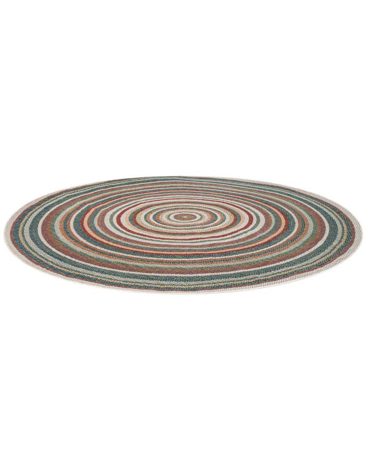 7' x 7' Easy-Clean Baja Indoor / Outdoor Round Rug