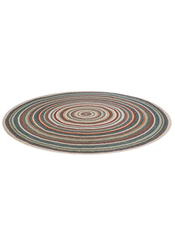 7' x 7' Easy-Clean Baja Indoor / Outdoor Round Rug