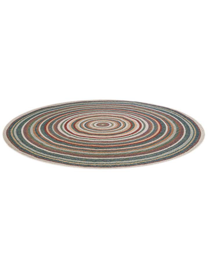 7' x 7' Easy-Clean Baja Indoor / Outdoor Round Rug