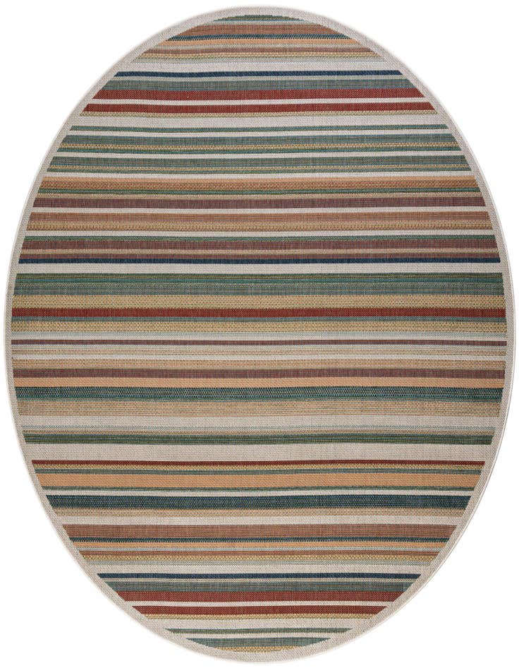 Detail image of 10' x 10' Easy-Clean Baja Indoor / Outdoor Round Rug