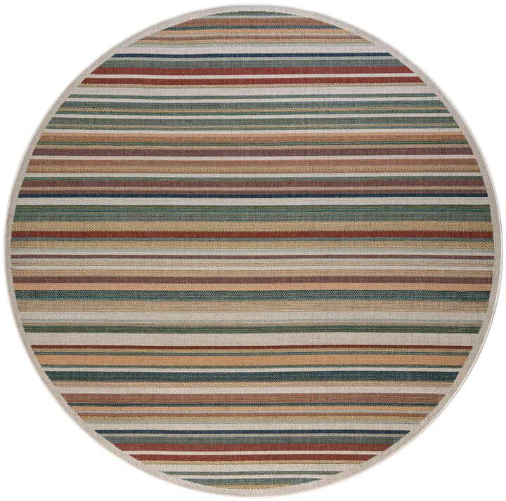 10' x 10' Easy-Clean Baja Indoor / Outdoor Round Rug