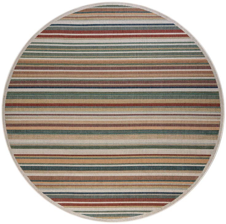 Detail image of 10' x 10' Easy-Clean Baja Indoor / Outdoor Round Rug