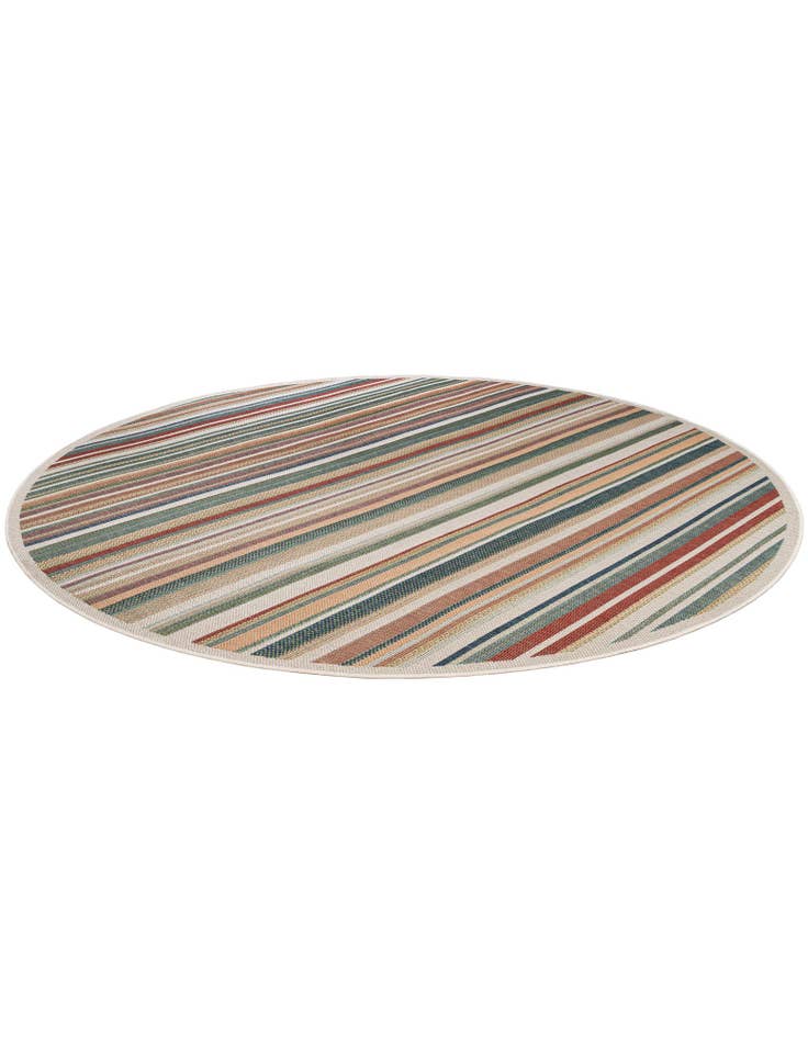 Detail image of 10' x 10'  Washable Baja Indoor / Outdoor Round Rug